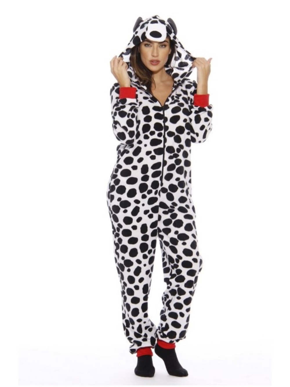Dalmatian Spotted Adult Onesie Pajamas 🐾❤️size medium